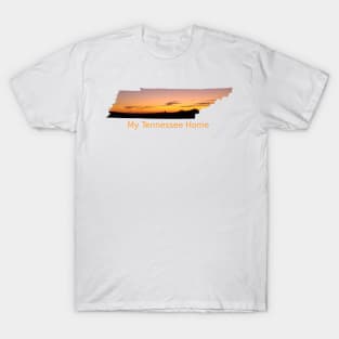 My Tennessee Home - Orange Sunset Over Small Town T-Shirt